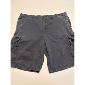 Society of One Cargo Shorts Mens 44 Navy Blue Cotton Twill Multi Pocket Utility